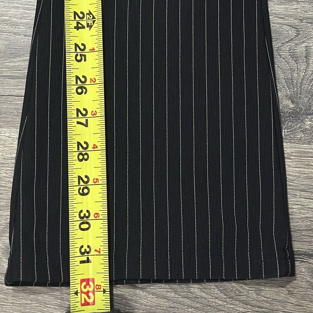 Vintage Y2K Rave Flare Trouser Pants Low Rise Pinstripe Office Siren 90's Y2K 0 - Picture 7 of 7